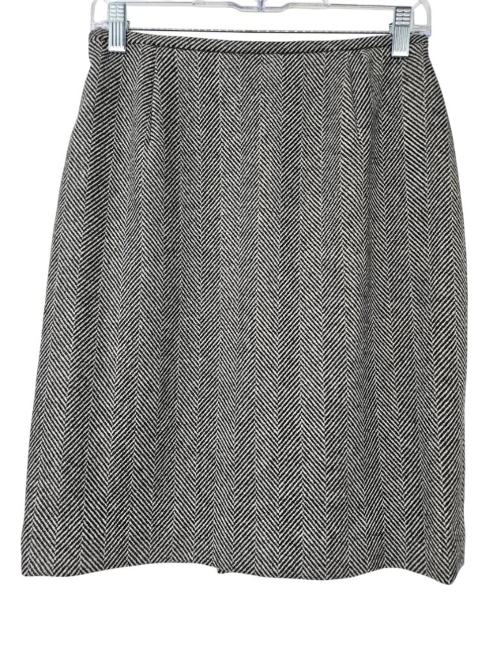 Les Copains Loro Piana Wool Herringbone Tweed Pencil Skirt Women's Size 8 NEW